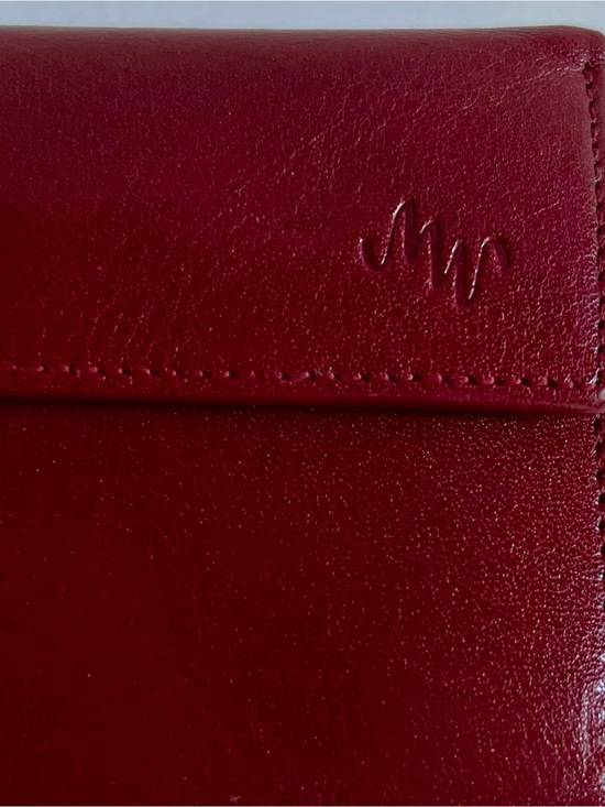 Monsac Handbags - Vintage Monsac Red Leather Wallet Trifold Burgundy